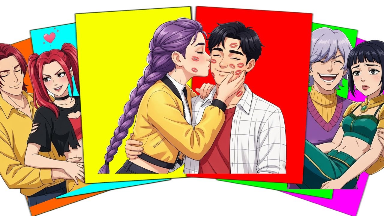 KPOP DEMON HUNTERS 💙 HUNTRIX and SAJA BOYS Best Couple | Cute Stickers