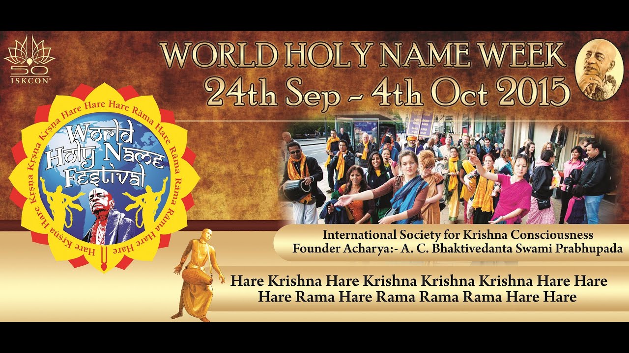 News - ISKCON Mayapur celebrated the World Holy Name Week - YouTube
