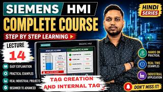 TAG Creation in Siemens HMI Tutorial | WinCC Complete Course Lecture 14 Hindi