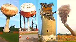 Water Tower Demolition And Collapse Compilation 😱 | Part 3
