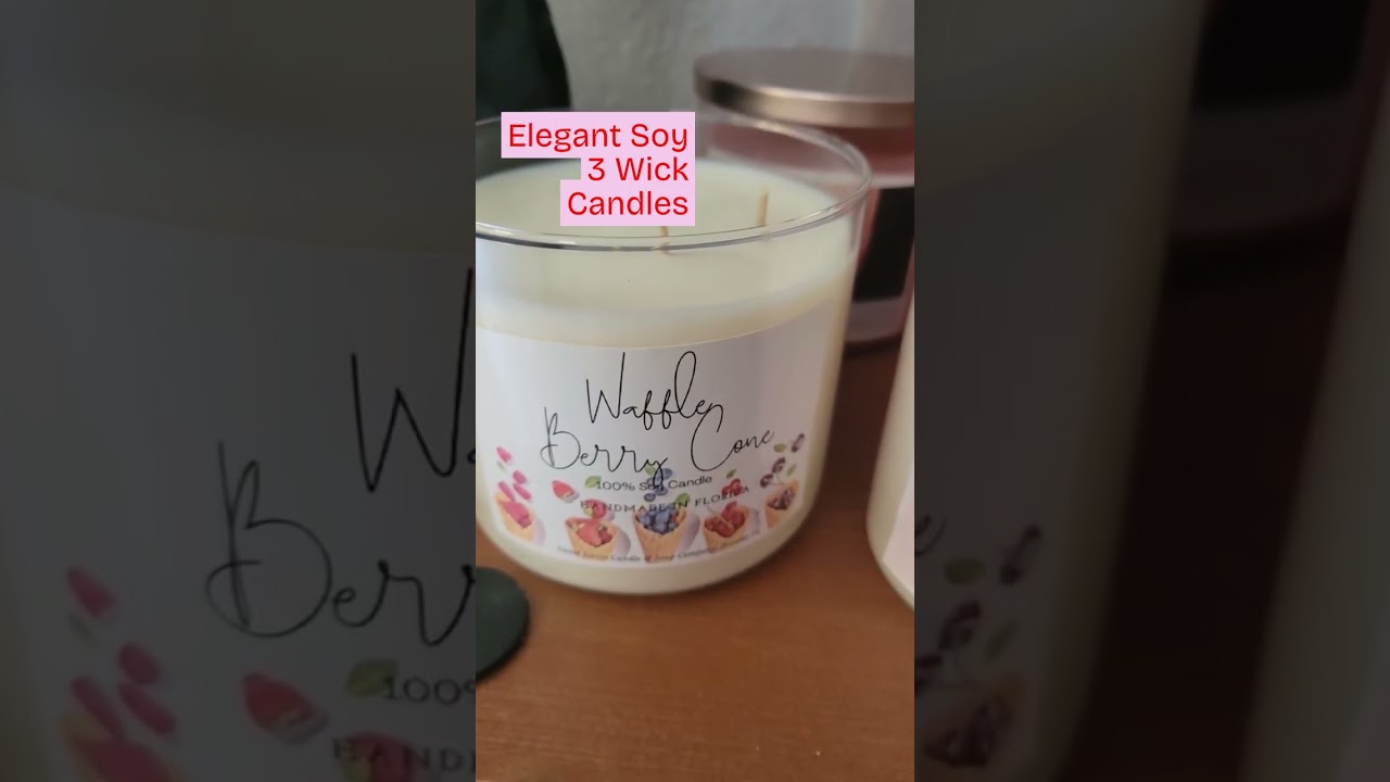 Elegant Soy 3 Wick Candles