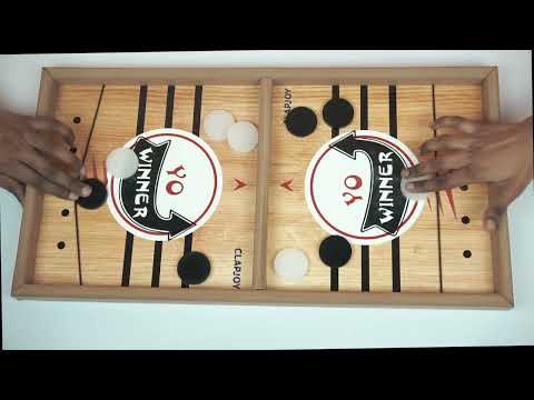 Clapjoy 2 in 1 Faster Finger Board Game, Sling Puck Game