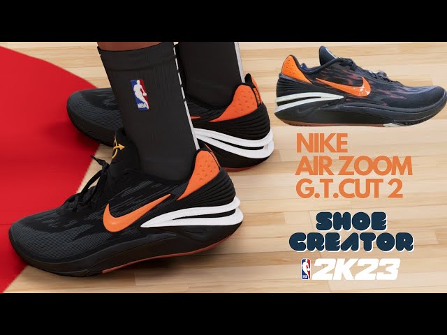 Nike AIR ZOOM G.T.CUT 2 UNRELEASED BLACK-ORANGE NBA2K23 SHOE