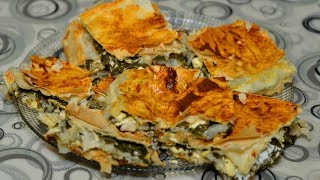 Пирог со шпинатом и брынзой(ıspanaklı börek)