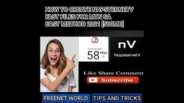 How to create NapternetV  fast and Stable files For MTN [500MB] 2021 TRICKS|