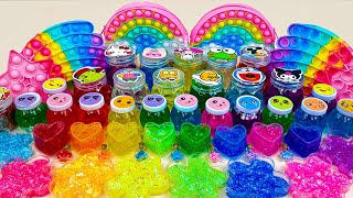 Satisfying Video | How to make Rainbow Pool into Mixing All My Glossy Slime