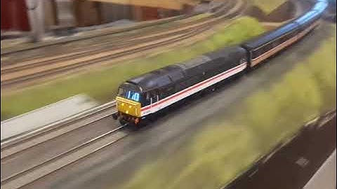 The BACHMANN is, BR Class 47 InterCity Swallow No.47828 was running on OO Gauge Layout. (V2)
