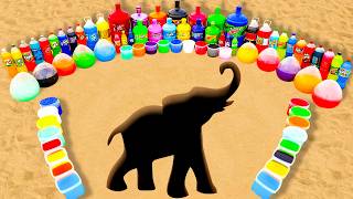 How To Make Giant Rainbow Elephant Pit With Lots Of Giant Balloons, Orbeez, 7Up, Coca Cola Vs Mentos