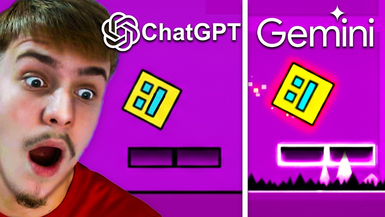 ChatGPT vs Gemini prave Geometry Dash