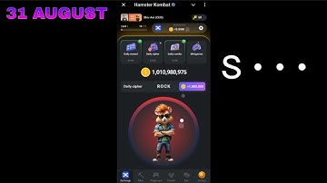 Hamster Kombat Daily Cipher Code 31 August | Hamster Kombat New Morse Code Today | Free 1M Coins