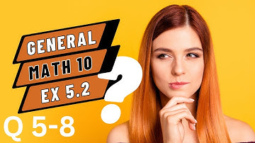 Ex 5.2 | Q 5-8 | General math class 10th | Arts math class 10 ex 5.2 | #artsmath10|