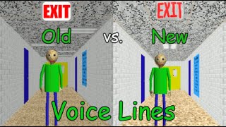 Old VS New Baldi's Basics - Voice Lines(Baldi and Principal) | Baldi's Basics Comparisons