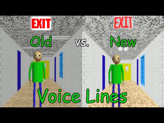 Old VS New Baldi's Basics - Voice Lines(Baldi and Principal) | Baldi's Basics Comparisons class=