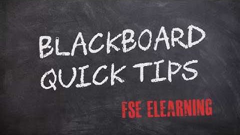 Quick Tips Video: Use Item Analysis in Blackboard