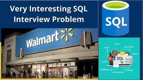Walmart Interview SQL Question