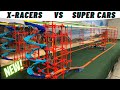 Diecast downhill Racing  | X - Racers vs Super Cars Competition New Track pt 1