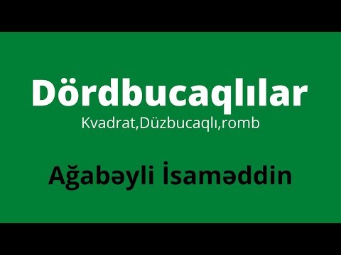 Video: Dördbucaqlının perimetri varmı?