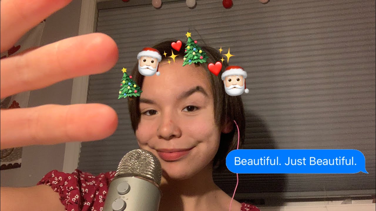 ASMR repeating Christmas trigger words🎅❤️ (VISUAL TRIGGERS)