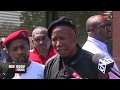 Julius Malema addresses media after he was summoned over allegations that he fired a rifle in public