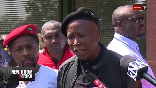 Julius Malema addresses media after he was summoned over allegations that he fired a rifle in public