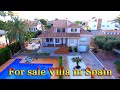 Luxury villa in Spain for sale, 200 m beach, house with pool in Mil Palmeras property Orihuela Costa