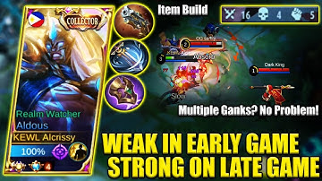 ALDOUS OFFLANE TUTORIAL ON HOW TO WIN EVEN TOO HARD TO FARM ON EARLY! ALDOUS BEST BUILD 2022 - MLBB