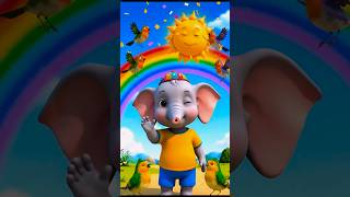 नन्हा हाथी झूमे रे 🐘|Hindi Nursery Rhyme for Kids| Ai animals stories#ai #trending #shorts #cartoon