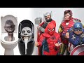 Superheroes and Scary Skibidi Toilet