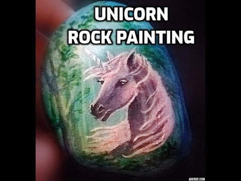 Unicorn Rock Painting - YouTube