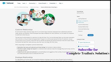 Relationship Design | Salesforce Certified AI Associate Credential Trailmix | Trailhead Quiz Solutio
