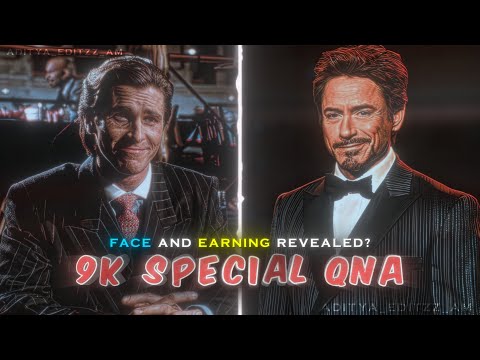 9k special QNA video 🤯 | Face and earning revealed? | #adityaeditzz #qna #facereveal