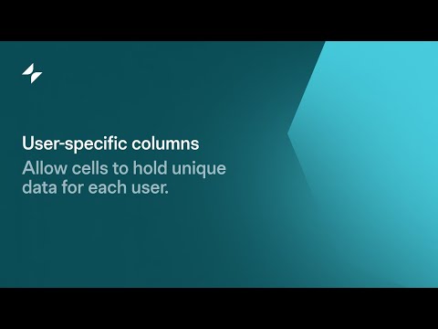 User Specific Columns | Glide Tutorial