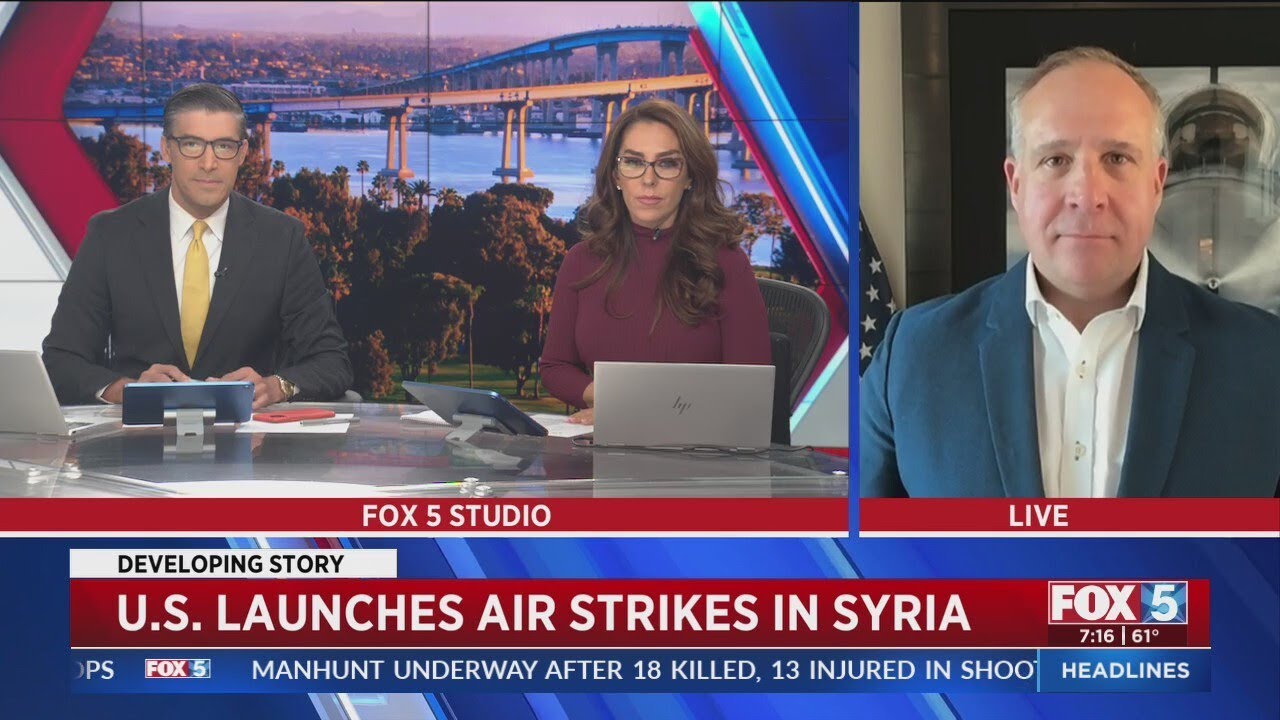 U.S. Launches Air Strikes in Syria - YouTube
