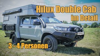 Double Cab Hilux  4 Personen Camper Roomtour