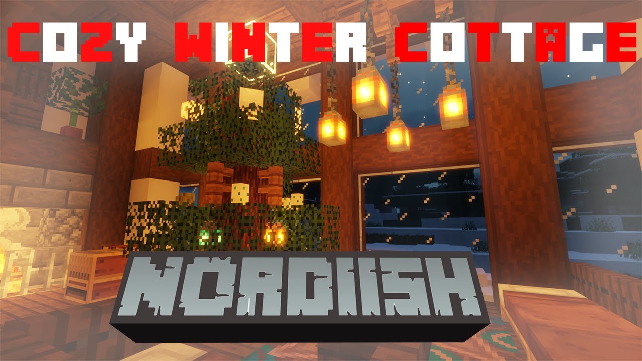 Minecraft Cozy Winter Cottage | Time-Lapse w/ House Tour