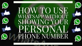 How To Use Whatsapp Without Showing Your Personal Phone Number in Hindi/Urdu April 2017 screenshot 4