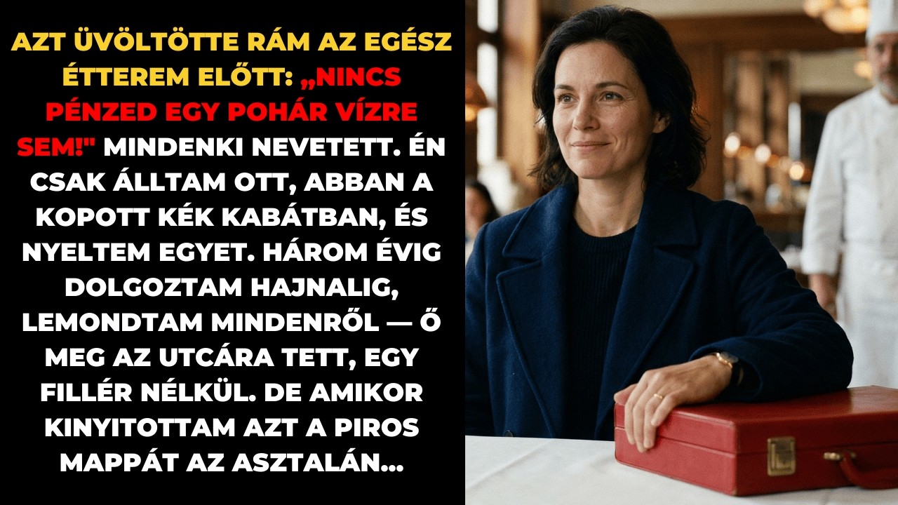 «MENJ INNEN, NINCS PÉNZED!» – üvöltött a séf. Nem tudta, hogy az étterem épületét én adom bérbe