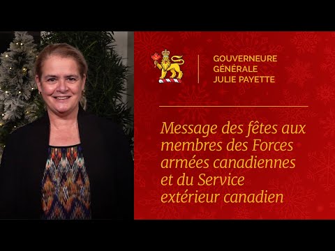Message des fêtes aux membres des Forces armées canadiennes et du Service extérieur canadien