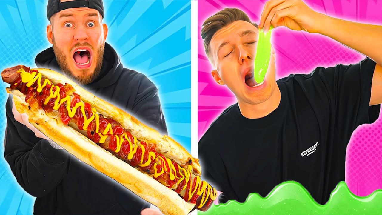 alles mit nur einen BISS ESSEN!