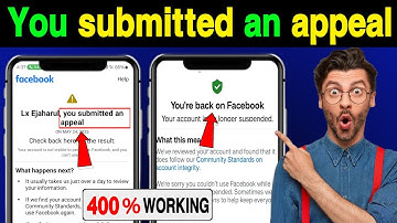 How to solve you submitted an appeal facebook problem | FB submitted an appeal problem solved