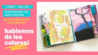 Libro-álbum scrapbook con sobres, etiquetas y frases de motivación -Tutorial completo de scrapbook