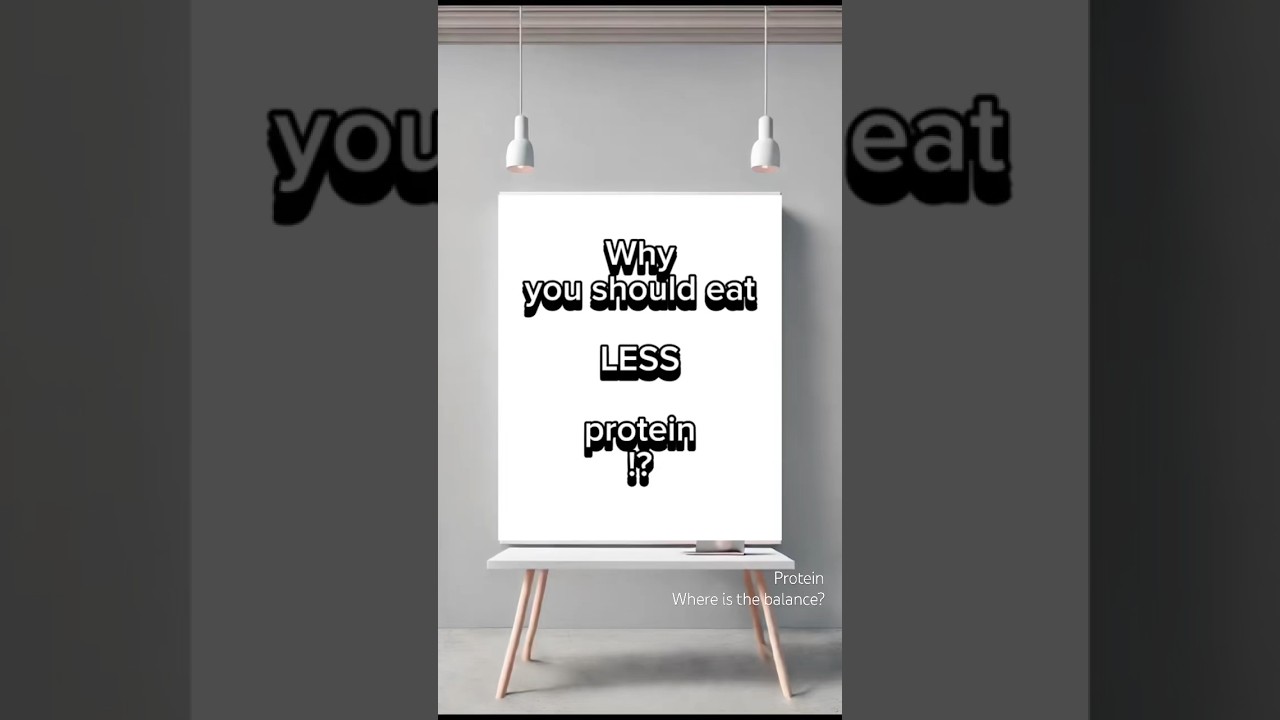 Protein. Less is more. The best balance of protein intake daily 