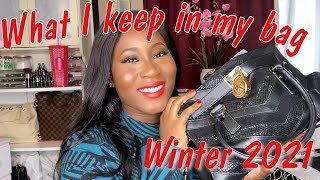 WHAT&#39;S IN MY BAG 2021| BAG ESSENTIALS| WINTER