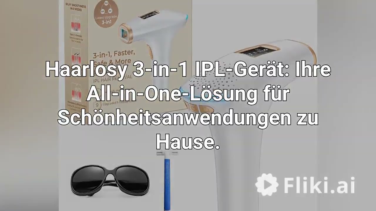 IPL Haarentfernung, Haarlosy 3 in 1.Dein All in One Lösung für Schönheitsanwendungen von Zuhause.