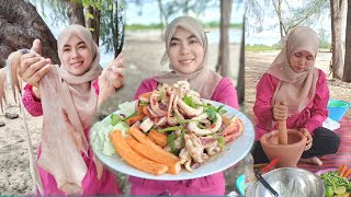 Cara kerabu sotong gini sedap kak yo Oooo#kerabu sotong thai#kerabu oarang pattani