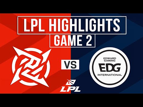 NIP vs EDG Highlights Game 2 | LPL 2024 Spring | Ninjas in Pyjamas vs Edward Gaming