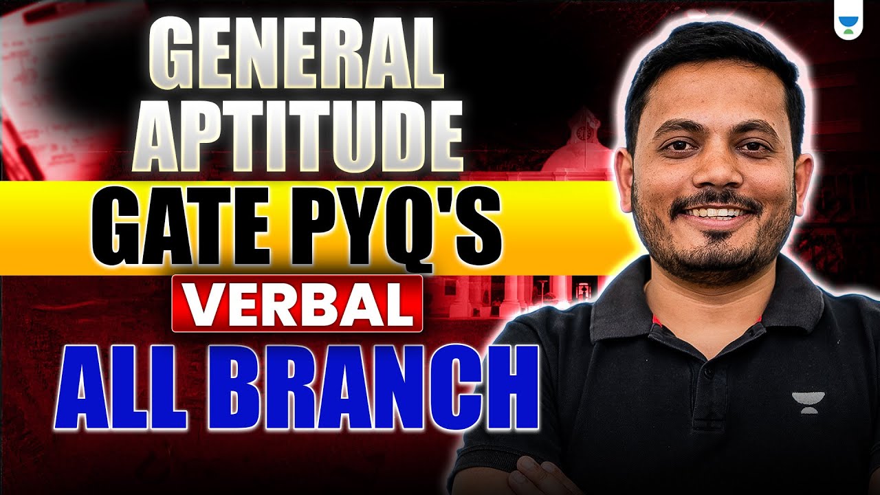 General Aptitude | GATE PYQ's | Verbal | All Branch | Aman Raj Sir