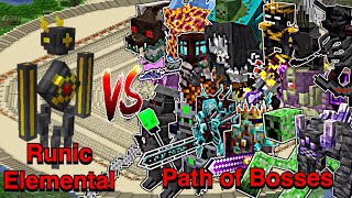 Minecraft |Mobs Battle| Runic Elemental (Solar Craft) VS Path of Bosses