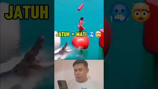 Game extreme : Coba Komen, Ini Real Atau Rekayasa? 👇 #shorts #extremesports #crocodile