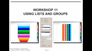 Workshop 11 Using lists and groups